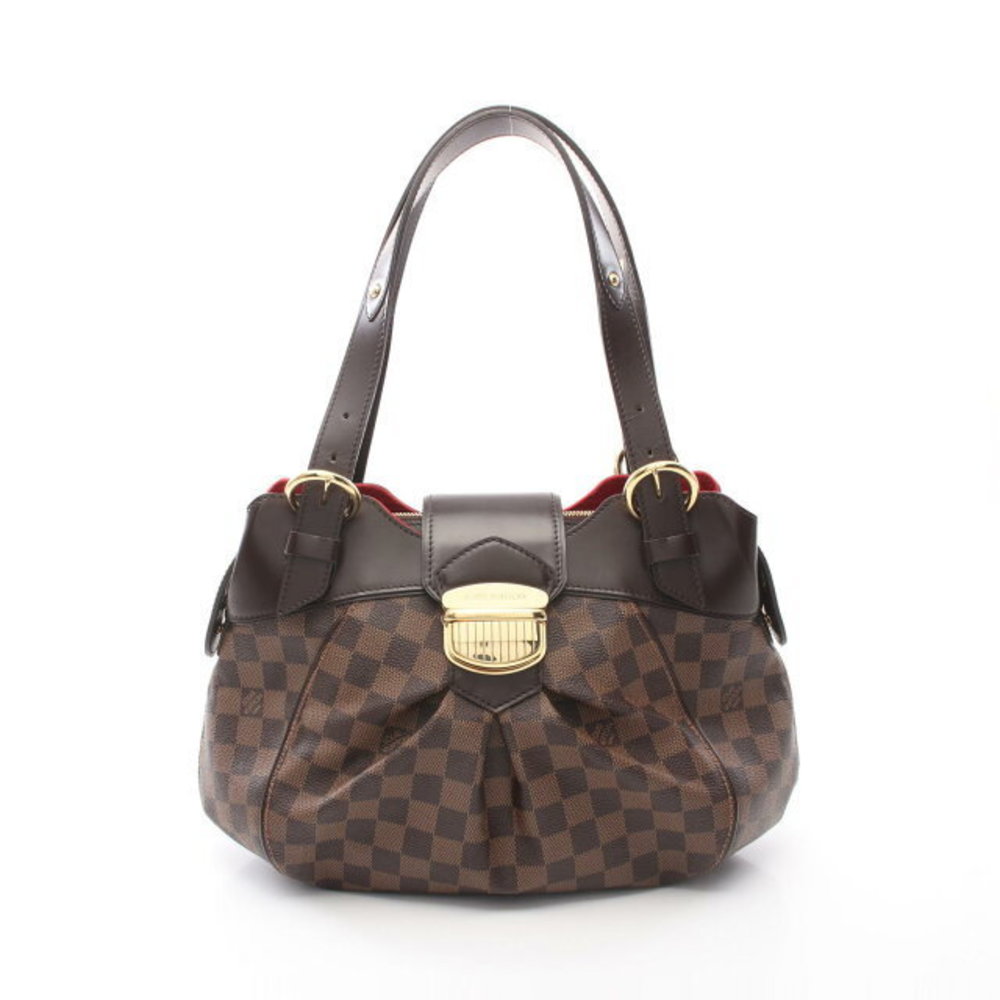 Louis Vuitton Leather Damier Sistina Brown Handbag